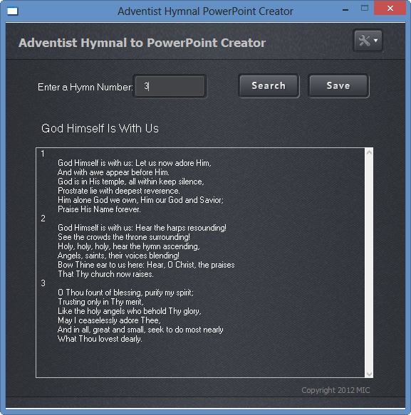 Adventist Hymnal PowerPoint Creator